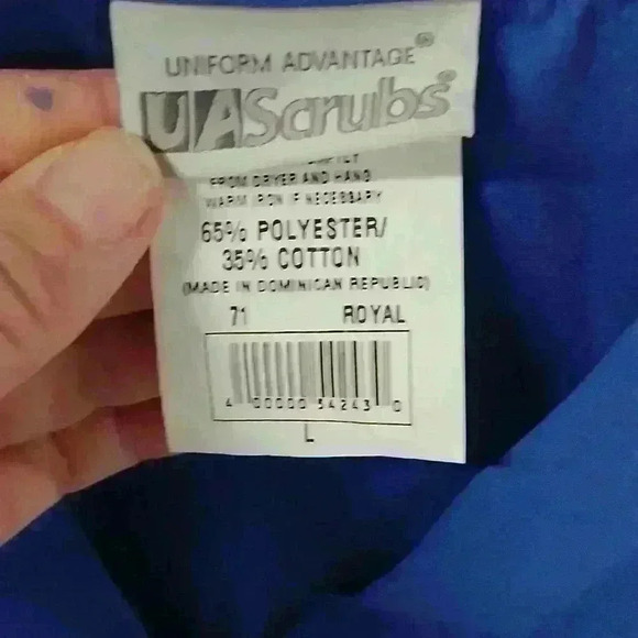 Women's scrub top royal blue(2 qty) - Picture 2 of 5